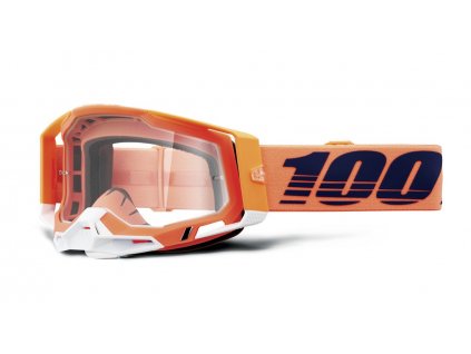 Motokrosové okuliare 100% Racecraft Coral s čírym plexi