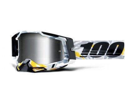 Motokrosové okuliare 100% Racecraft Korb so strieborným plexi