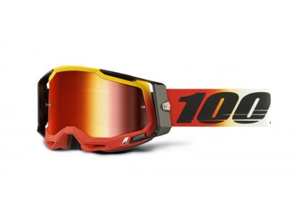 Motokrosové okuliare 100% Racecraft Ogusto so zrkadlovo červeným plexi
