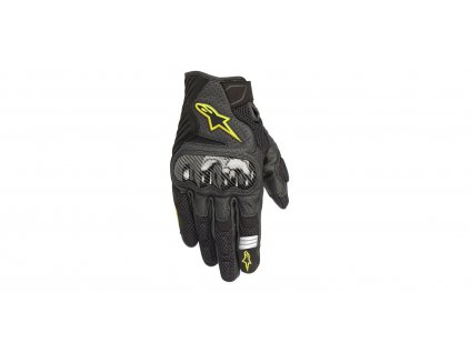 Rukavice na motorku Alpinestars SMX-1 AIR 2 fluo žlto-čierne (Veľkosť L)