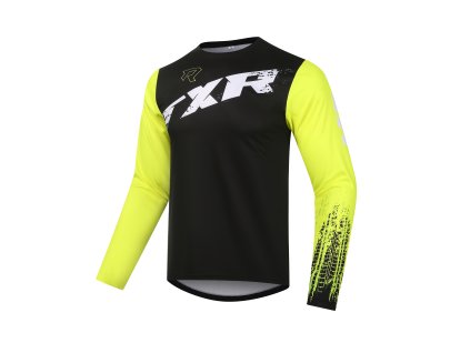 Motokrosový dres TXR Pulse černo-fluo žlutý