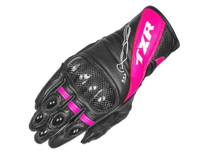 Dámske rukavice na motorku TXR RS3 čierno-ružové