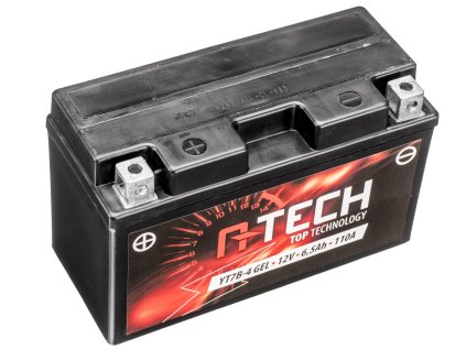 batéria 12V, YT7B-4, YT7B-BS GEL, 12V, 6.5Ah, 110A, bezúdržbová GEL technológia 150x65x93 A-TECH (aktivovaná vo výrobe)
