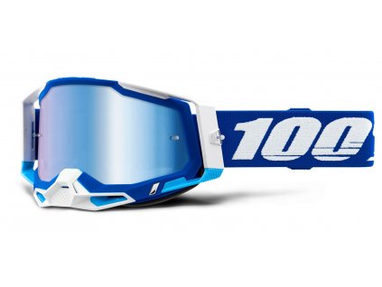 Motokrosové okuliare 100% Racecraft 2 modré so zrkadlovo modrým plexi