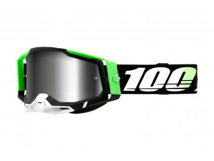 Motokrosové okuliare 100% Racecraft 2 Kalkuta so strieborným plexi