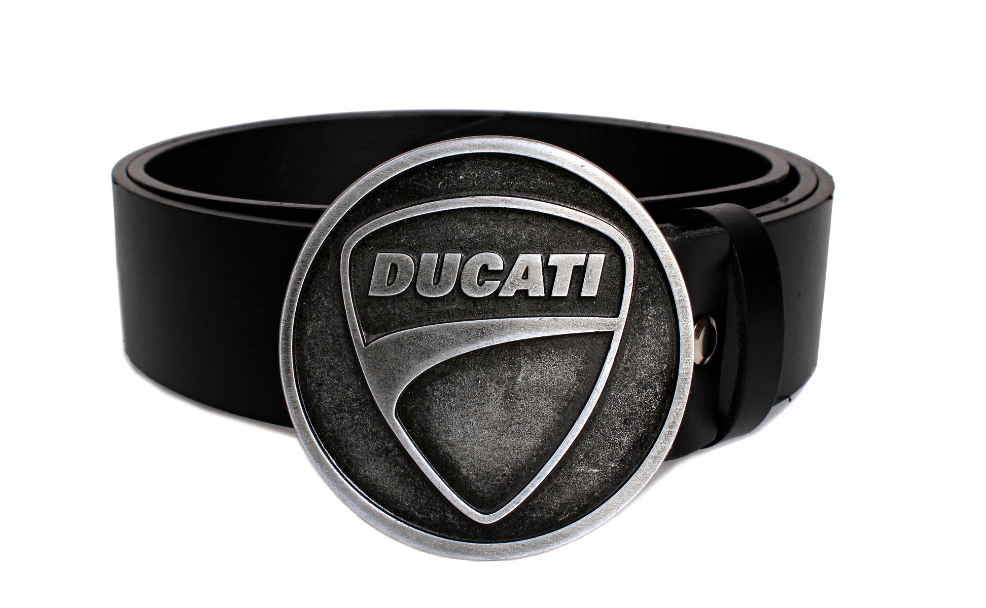 TXR Kožený opasok Ducati 90 cm (Moto opasok s prackou Ducati,)