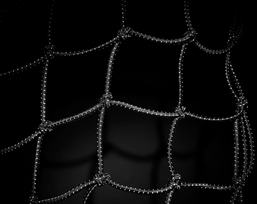 TXR Reflexná sieťka na motorku čierna