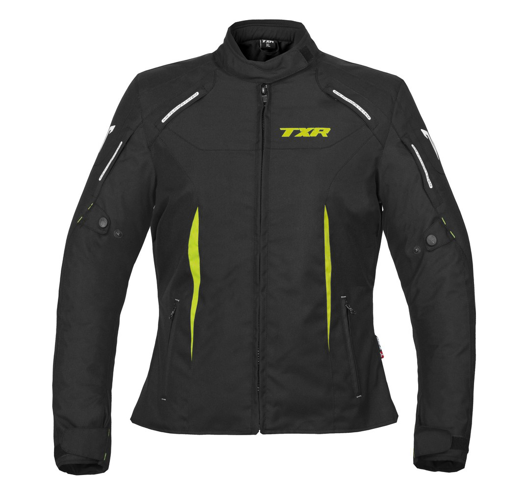 TXR Dámska bunda na motorku Elisa čierno-fluo žltá 4XL