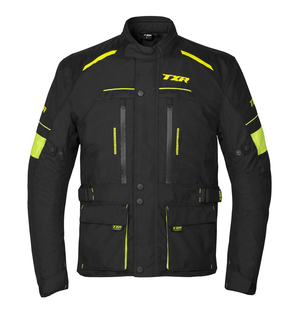 TXR Bunda na motorku Visper čierno-fluo žltá 4XL