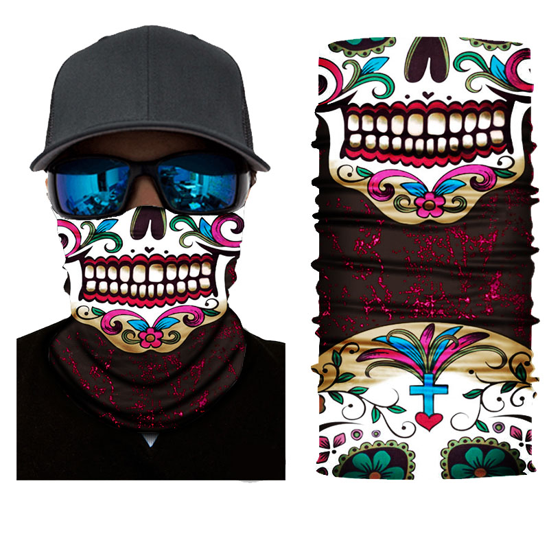 TXR Multifunkčná šatka Skull paint (Multifunkčná kukla na)