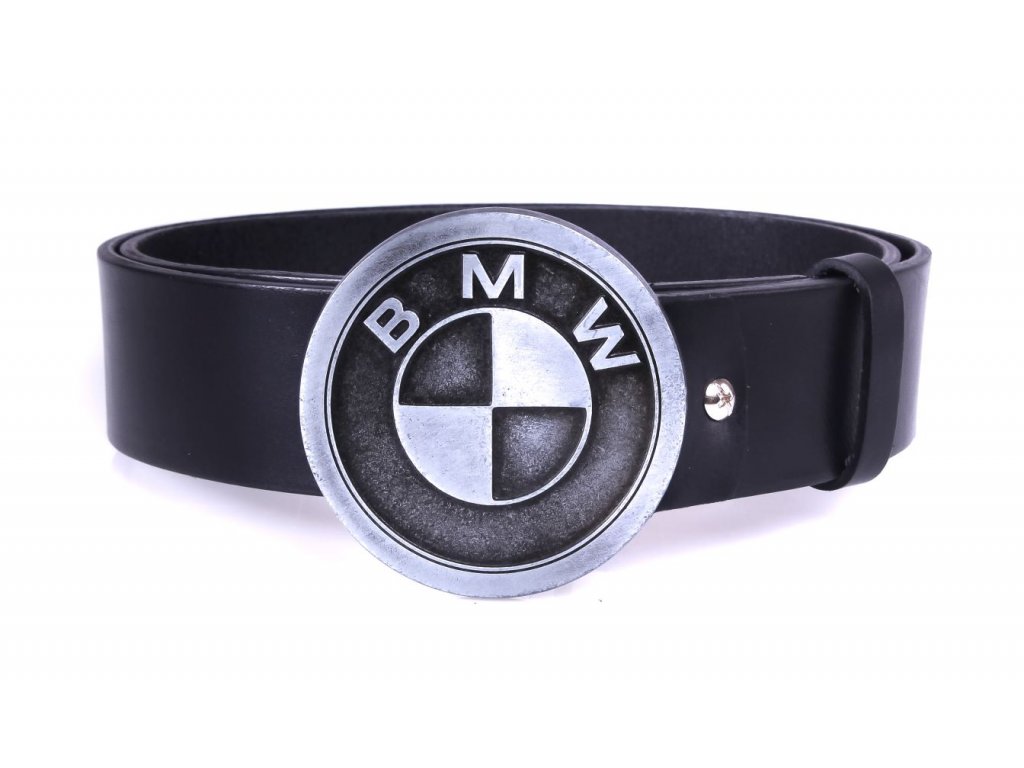 TXR Kožený opasok BMW 80 cm (Moto opasok s prackou BMW,)