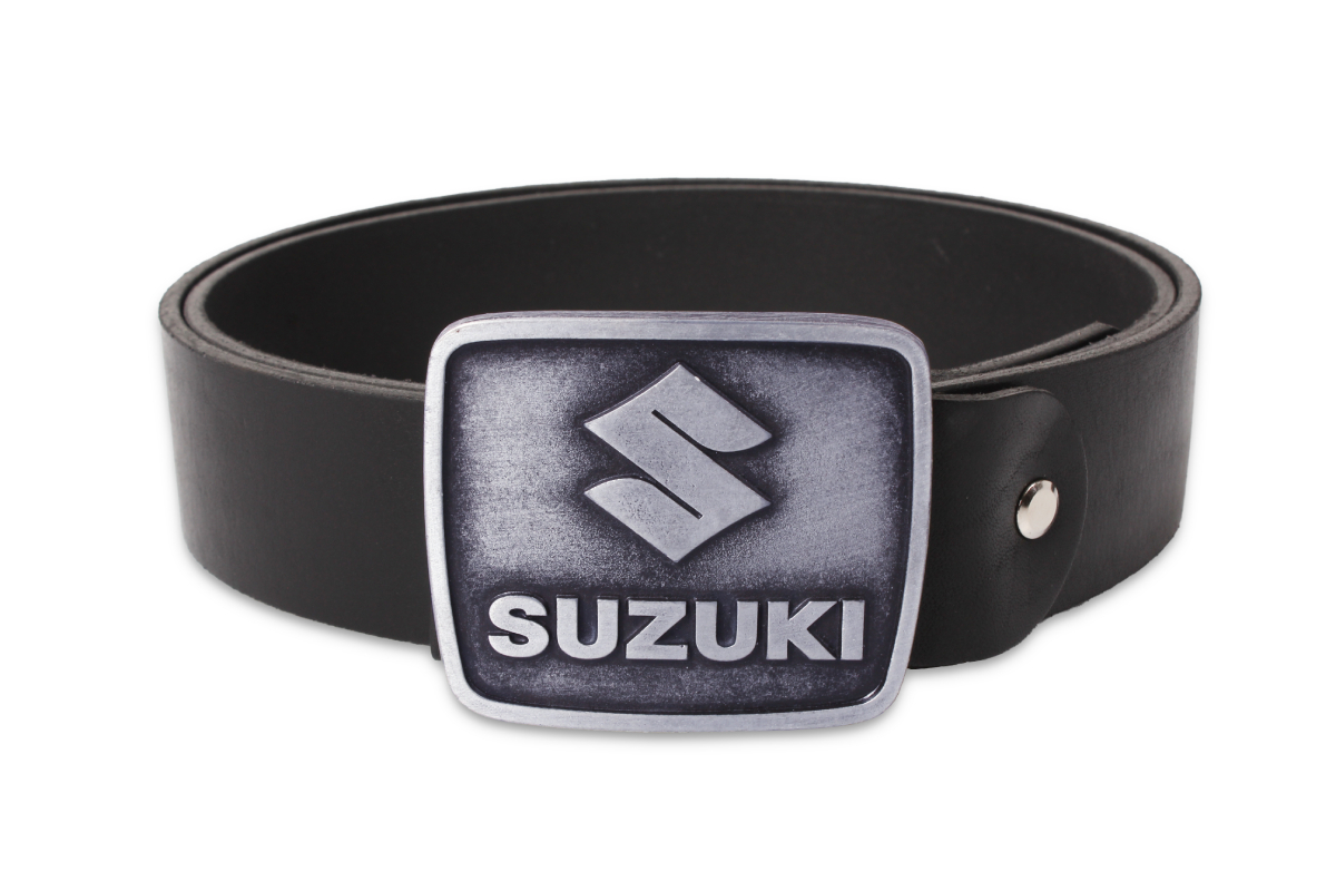 TXR Kožený opasok Suzuki 90 cm (Moto opasok s prackou Suzuki,)