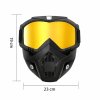 Motocyklová maska TXR s brýlemi černo-zlatá