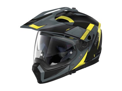 Moto helma Nolan N70-2 X 06 Skyfall N-Com Slate Grey 58 (Velikost S, Barva Šedá)