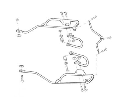 Honda Africa Twin XRV 750 (1990-1992) boční nosič brašen