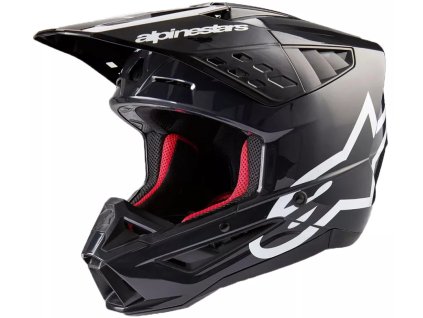 Alpinestars 830 6323 9190 SM5 Corp black/grey glossy helmet vel. S (Velikost L, Barva Černá)