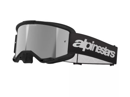 Motokrosové brýle 2025 Alpinestars Vision 3 Wordmark black/mirror silver (Barva Černá)