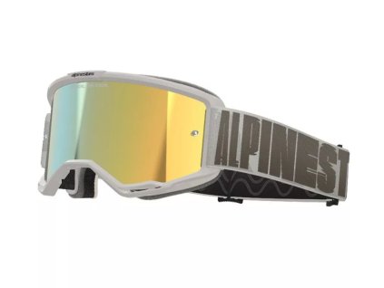 Motokrosové brýle 2025 Alpinestars Vision 5 Hollow wind/mirror gold (Barva Šedá)