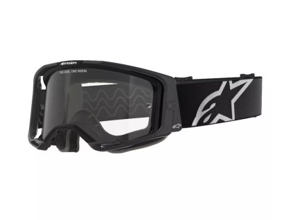 Brýle na motokros 2025 Alpinestars Vision 8 Corp black/clear (Barva Černá)