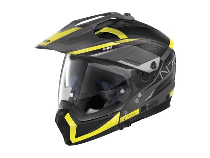 Moto helma Nolan N70-2 X Earthquake N-Com Flat Lava Grey 47 (Barva Šedá, Velikost M)