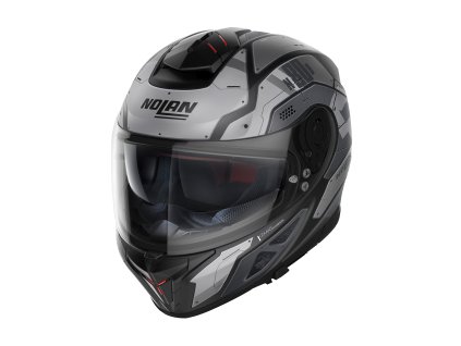 Moto helma Nolan N80-8 Starscream N-com Flat Black 32 (Velikost 2XL, Barva Černá)