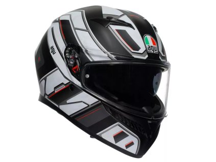 AGV K3 E2206 RIVIA MATT BLACK/WHITE vel. S (Velikost M, Barva Černá)