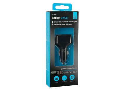 38722 Rocket 4 Pro, nabíječka se 4 porty USB - PD / QC 3.0 - 50 W - 12/24 V (Velikost Univerzální)