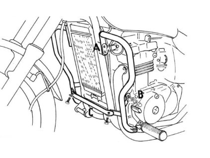Kawasaki EN 500 (1996-2003) engine guard (Velikost Univerzální)