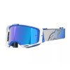 Brýle na motokros 2025 Alpinestars Vision 8 Corp blue/white/mirror blue (Barva Bílá)