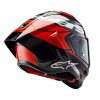 Alpinestars Supertech R10 Element black/carbon bright red/white glossy helmet vel. M (Velikost XL, Barva Červená)