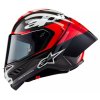 Alpinestars Supertech R10 Element black/carbon bright red/white glossy helmet vel. M (Velikost XL, Barva Červená)