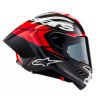 Alpinestars Supertech R10 Element black/carbon bright red/white glossy helmet vel. M (Velikost XL, Barva Červená)