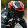 Alpinestars Supertech R10 Element black/carbon bright red/white glossy helmet vel. M (Velikost XL, Barva Červená)