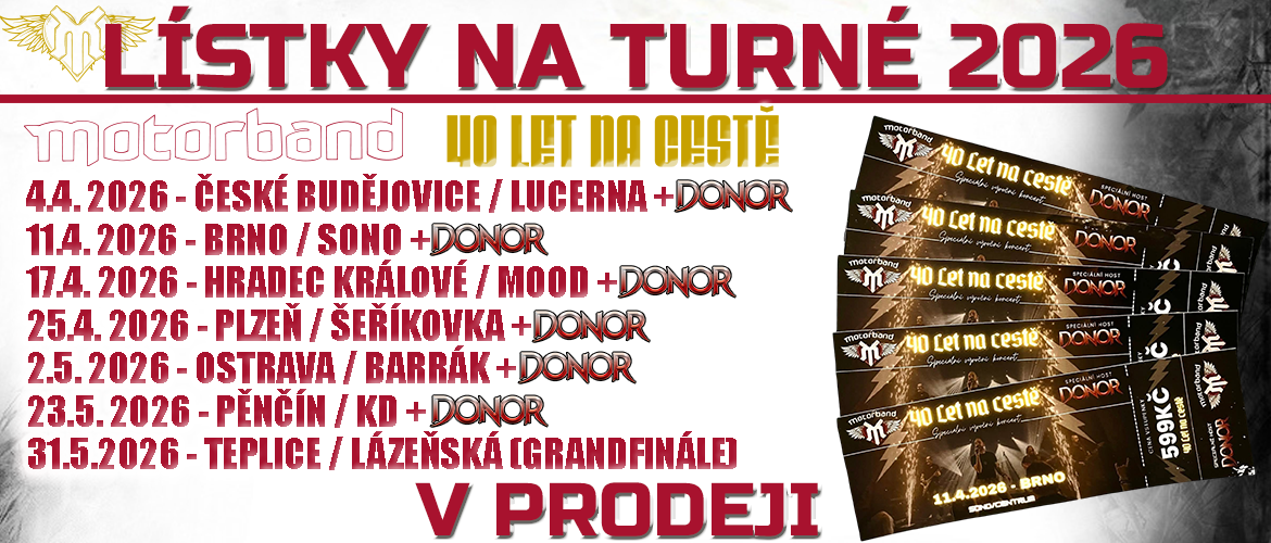 Vstupenky na turné Motorband 40 let na cestě
