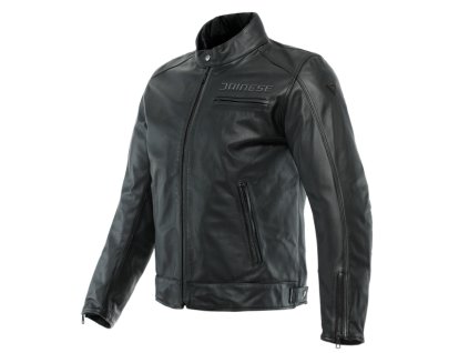 zaurax leather jacket black