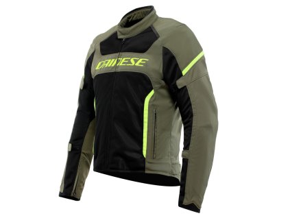 DAINESE AIR FRAME 3 TEX JACKET ARMY GREEN/BLACK/FLUO YELLOW