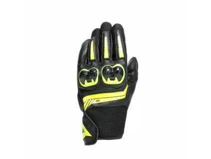 DAINESE MIG 3 UNISEX KOZENE RUKAVICE BLACK/FLUO-YELLOW