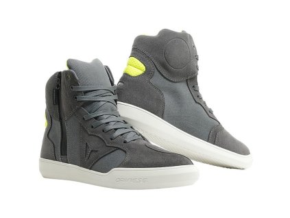 dainese technical motorcycle sneakers metropolis d wp anthracite yellow fluo 63162
