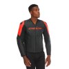 DAINESE RACING 5 PERF LEATHER JACKET BLACK/BLACK/RED-FLUO