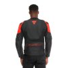 DAINESE RACING 5 PERF LEATHER JACKET BLACK/BLACK/RED-FLUO