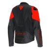 DAINESE RACING 5 PERF LEATHER JACKET BLACK/BLACK/RED-FLUO
