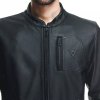 DAINESE FULCRO QDF LEATHER JACKET BLACK