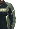DAINESE AIR FRAME 3 TEX JACKET ARMY GREEN/BLACK/FLUO YELLOW