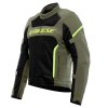DAINESE AIR FRAME 3 TEX JACKET ARMY GREEN/BLACK/FLUO YELLOW