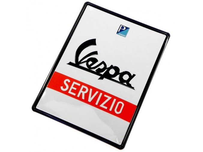 advertisement metal sign forme vespa servizio VPBB51