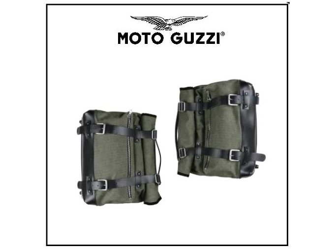 Boční Brašny Zelené Látka /Kůže V7 E5 2021+ Moto Guzzi