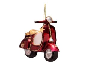 Vánoční Ozdoba Červená Vespa