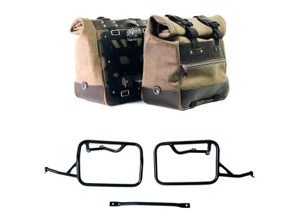 coppia borse laterali cult in crosta di cuoio 40l 50l piastra in alluminio telai per borse in alluminio bmw r12 ninet 3