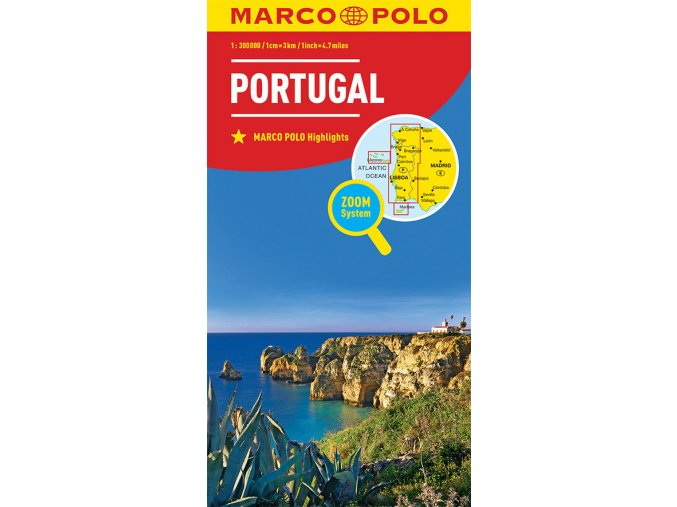 786 3 portugalsko 1 300 000 mapa s vyhlidkovymi trasami