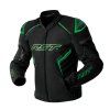 103614 S1 D3O Mens Textile Jacket Black Fluo Green